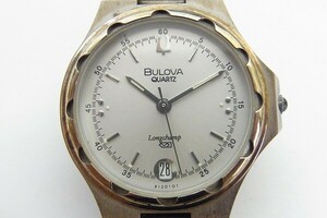 I690-S20-6740◎ BULOVA ブローバ メンズ クォーツ 腕時計 現状品① ◎