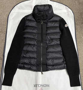 国内正規 MONCLER MAGLIONE TRICOT CARDIGAN モンクレール マグリオン ニット ダウンジャケット カーディガン ブラック サイズXS*パーカー