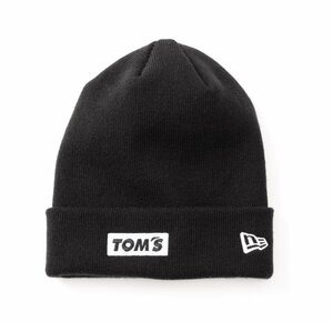 【新品】トムス x ニューエラ ボックスロゴ ニット帽 本体色 ブラック 黒 文字色 ホワイト 白 00024-BNE07 TOM