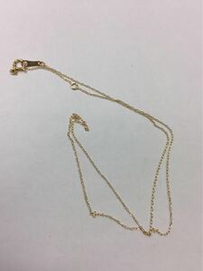 K18イエローゴールドネックレス 18金ネックレス あずきチェーン 新品 本物