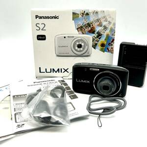 HY1513■【ジャンク?】Panasonic パナソニック LUMIX DMC-S2 ルミックス デジタルカメラ デジカメ 取扱説明書付き 充電器付き ブラック 