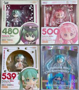 【新品・未開封】 ねんどろいど 初音ミク 480 千本桜 500 桜ミク 539 中秋明月 831 10th Anniversary まとめ売り