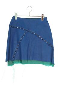 サルバム sulvam SJ-S01-900 サイズ:M ビジュー装飾レザースカート 中古 BS99