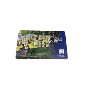 （M4140） 1円スタート 未使用品 残高確認OK 図書カードNEXT 3000円 スーラ グランドジャット島の日曜日の午後 図書カード