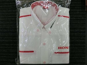 未使用品 ホンダ HONDA 刺繍ロゴ シャツ ワークシャツ 半袖 サイズ: XL HONDA Racing 管理No.40137