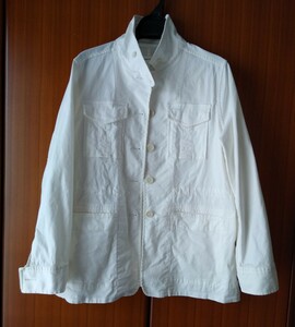 美品 ユニクロ トーマスマイヤー コラボ フライトジャケット L 白 13号 コットン 綿 ブルゾン ワーク カバーオール ホワイト