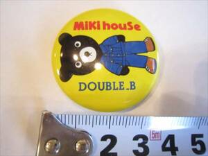 ミキハウス　バッジ　缶バッジ　MIKIHOUSE　DOUBLE　B クマ　熊　くま