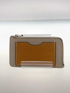 LOEWE◆ロエベ/コインカードホルダー/ケース/ソフトグレインカーフ/シルバー金具/L字ファスナー/レザー