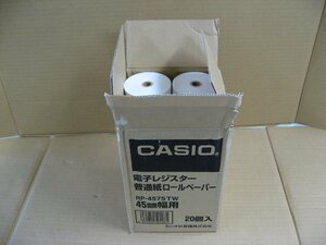 【ジャンク品、ダンボール水濡れ】CASIO(カシオ)　ロールペーパー普通紙1箱（20個入）　RP-4575-TW