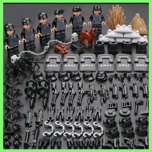 LEGO 互換 レゴ SWAT 特殊部隊 大量武器 ミニフィグ6体 豪華セット
