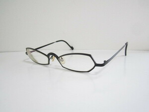 籠◆希少　ビンテージ　レトロ　theo　xxf　belgium　面白デザイン　テオ　ベルギー　ブラック　眼鏡　極美品