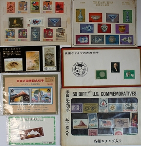☆記念切手シート 貴重なドイツ古典切手、米国記念切手、日本万博、香港、米政下の琉球切手　☆ 