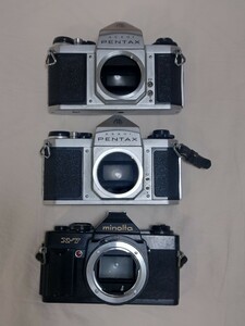 PENTAX SVボディと MINOLTA X-7ボディ ジャンクまとめ