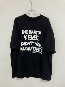 VETEMENTS ヴェトモン FLAT EARTH T-SHIRT Tシャツ メンズ 希少 中古 ブラック Mサイズ
