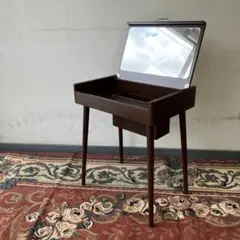 北欧レトロ 木製ドレッサー 化粧台 鏡台 サイドテーブル 古家具 ビンテージ