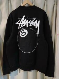 STUSSY ステューシー 8 Ball Crew ブラック XLサイズ 最新 ZOZOTOWN 完売 人気商品