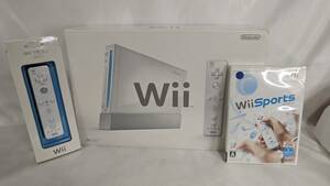 【H1590】 Wii　白 本体 リモコン１個/ソフト付き 付属品全部あり