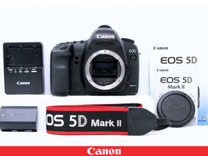 ◆美品◆Canon キャノン EOS 5D Mark II マーク2 ボディ◆バッテリー充電器ストラップ説明書付属★ハイアマチュア35ｍｍフルサイズ一眼レフ