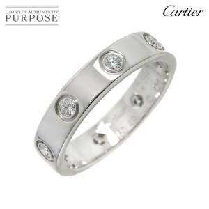 カルティエ Cartier ミニラブ #49 リング フル ダイヤ K18 WG ホワイトゴールド 750 指輪 Mini Love Ring 90224555