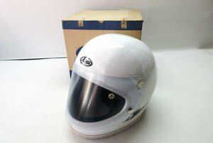 ■未使用 当時物 アライ/ヒロタケリミテッド ヘルメット モンザ ホワイト サイズ：B(56～59㎝) レトロ ビンテージ デッドストック