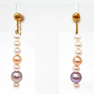 ＊TASAKI(田崎真珠)K18本真珠イヤリング＊m 約2.6g パール pearl earring jewelry DH4/EA1