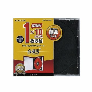 まとめ得 エレコム　Blu-ray/DVD/CDケース(標準/PS/1枚収納)　CCD-JSCN10BK x [3個] /l