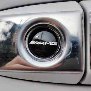 AMG メルセデスベンツ Merdes Benz 3D クリスタルエンブレム 14mm 鍵穴マーク 鍵穴隠し キーレス ブラック