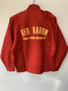 非売品　RED BARON レッドバロン　上着　Mサイズ　赤／レッド 　レア　制服　ユニホーム　社員　従業　二輪　バイク　IIJIMA　ファン　G399