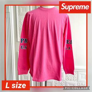 ◆新品未使用◆Supreme Cutout Sleeves L/S Top Pink L シュプリーム カットアウトスリーブ 長袖 Tシャツ カットソー トップス ピンク 20FW