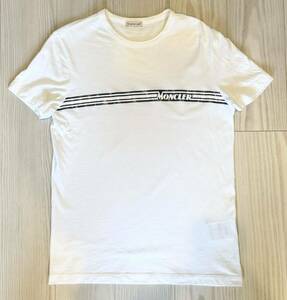【美品】モンクレール　ロゴプリント　Tシャツ　ホワイト　Mサイズ