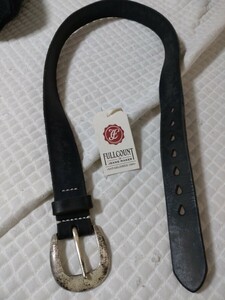 フルカウント 6210 WILD LEATHER BELT ワイルドレザー ベルト シングルピン FULLCOUNT　36インチ　ネイビー　navy