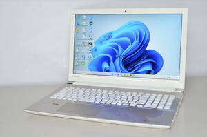 中古良品ノートパソコン 東芝 Dynabook T75/BGD Windows11+office 高性能core i7-6500U/爆速SSD512GB/メモリ8GB/無線/WEBカメラ/ブルーレイ
