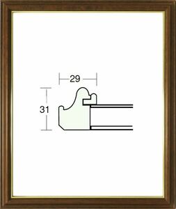 デッサン用額縁 木製フレーム 5703 大全紙サイズ ブラウン