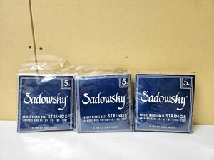 未使用 Sadowsky SBN45BXL-BLUE 5N ベース弦 3パック 弦