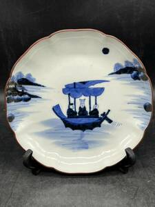r6040528 染付 時代物 飾皿 大皿 中国美術　
