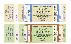 【超レア】 Van Halen 1979 ツアーチケット 2枚セット 当時物 79/04/29 #EVH-TICKET-790429AD