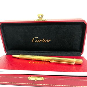 １円スタート 極美品 Cartier カルティエ ツイスト式 マスト ボールペン 筆記用具