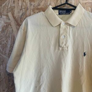 [KWT4333] POLO by RALPH LAUREN ポロシャツ メンズ クリーム M ポス