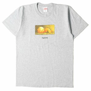 美品 Supreme シュプリーム Tシャツ サイズ:M 絵画 グラフィック クルーネック Peel Tee 15AW ヘザーグレー トップス カットソー 半袖