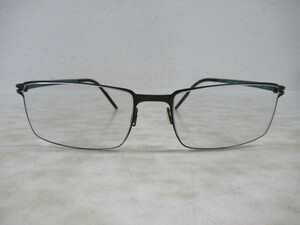 ◆S303.REYKJAVIK EYES BLACK LABEL SOL Col 3 β-TITANIUM イタリア製 眼鏡 メガネ 度なし/中古