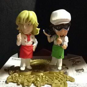 TIGER&BUNNY タイガー&バニー バレンタインケーキ フィギュア☆虎徹&バーナビー フィギュアセット・イラストカード1枚 バンダイ 希少品