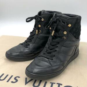 ［美品］LOUIS VUITTON ルイヴィトン　モノグラム GO0164　クリフトップライン 　インヒールスニーカー ブラック　レザー　スエード