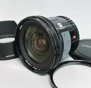 ③ミノルタ カメラレンズ フィルター レンズフード付き（MINOLTA AF 20㎜ 1:2.8(22) ）