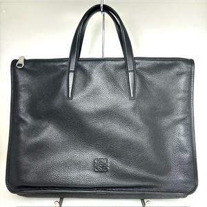 【LOEWE】ロエベ ビジネスバッグ レザー 黒 アナグラム