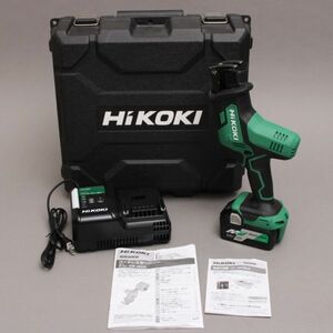 美品 HiKOKI ハイコーキ コードレスセーバーソー CR 18DA バッテリー/充電器付き コードレス 電動工具 18V 50mm 工具 切断 ＃100〇027/a.b