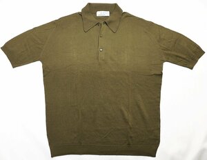 JOHN SMEDLEY (ジョン スメドレー) Cotton Knit Polo / コットンニットポロ オリーブ size 40