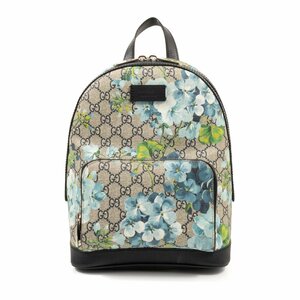 GUCCI グッチ GGブルームス バックパック 546327 リュックサック GGスプリーム キャンバス×レザー ベージュ×ネイビー フワラー