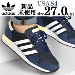 1円〜 27cm USA 84 アディダスオリジナルス adidas originals 定番 スニーカー モダン スポーティ ランニング スニーカー ネイビー 紺