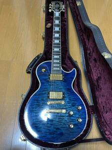 Gibson custom Shop Les Paul Custom インディゴブルー　キルトトップ