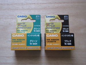 CASIO　CD-R タイトルプリンター　インクリボン　ブラック　グリーン